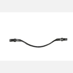 Pandeb�nd Sort l�der, med sm� swarovski sten