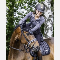 Pandeb�nd Sort l�der, med sm� swarovski sten