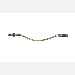 Pandeb�nd Brunt l�der, med sm� swarovski sten