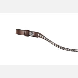 Pandeb�nd Brunt l�der, med sm� swarovski sten