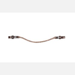 Pandeb�nd Brunt l�der, med sm� swarovski sten